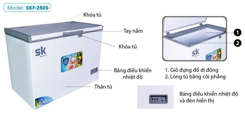 Tủ Đông Sumikura 250 Lít (SKF-250S)