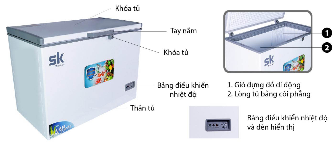 Tủ Đông Sumikura 450 Lít (SKF-450S)