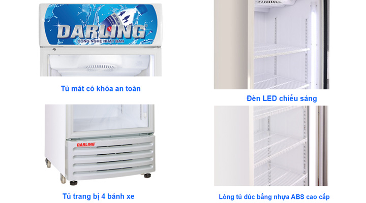 Chi tiết Tủ mát Darling 1 cánh 500L