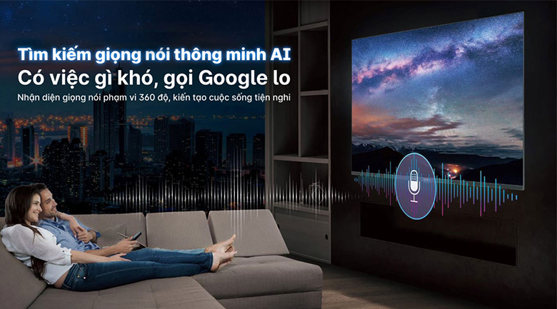 Tìm kiếm giọng nói thông minh - Android Tivi Aqua 4K 50 inch LE50AQT6600UG