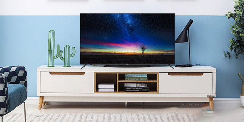 Thiết kế viền mỏng - Android Tivi Aqua 4K 50 inch LE50AQT6600UG