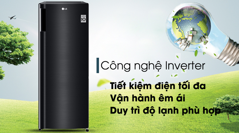 Tủ đông LG 165 lít GN-F304WB có công nghệ inverter tiết kiệm điện