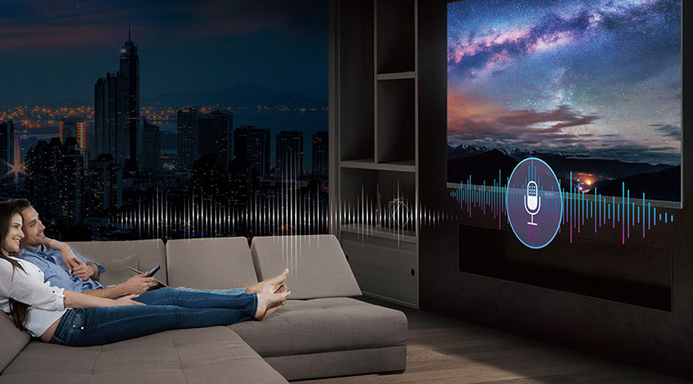 Tìm kiếm giọng nói - Android Tivi Aqua 4K 70 inch H70D6UG