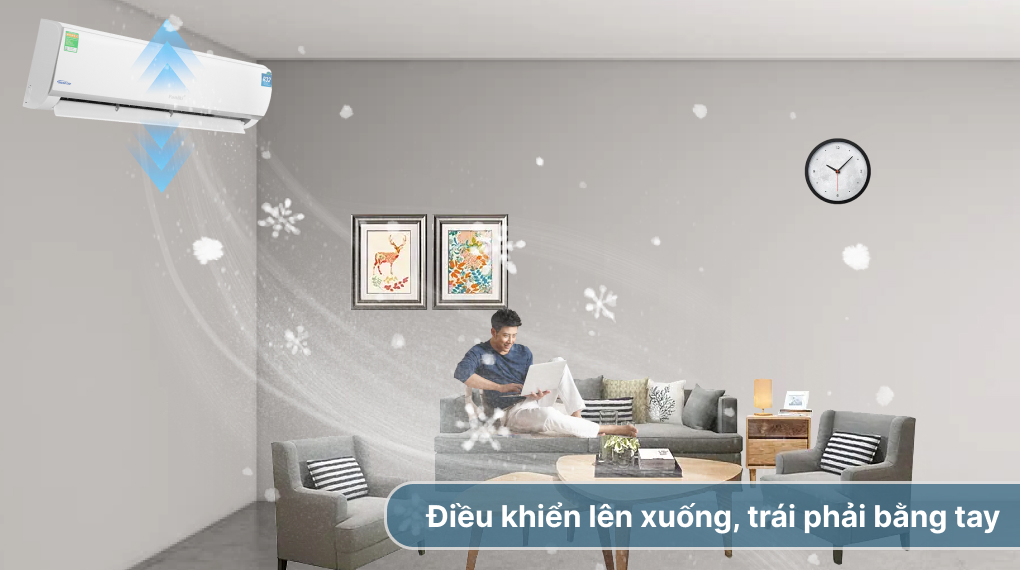 Máy lạnh Funiki Inverter 2.5 HP HIC24TMU.ST3 - Cơ chế thổi gió