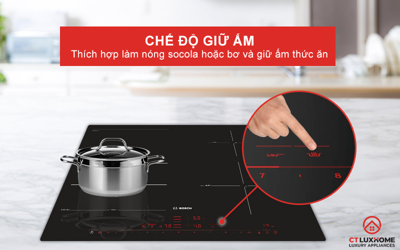 Chế độ giữ ấm giúp món ăn luôn nóng ấm.
