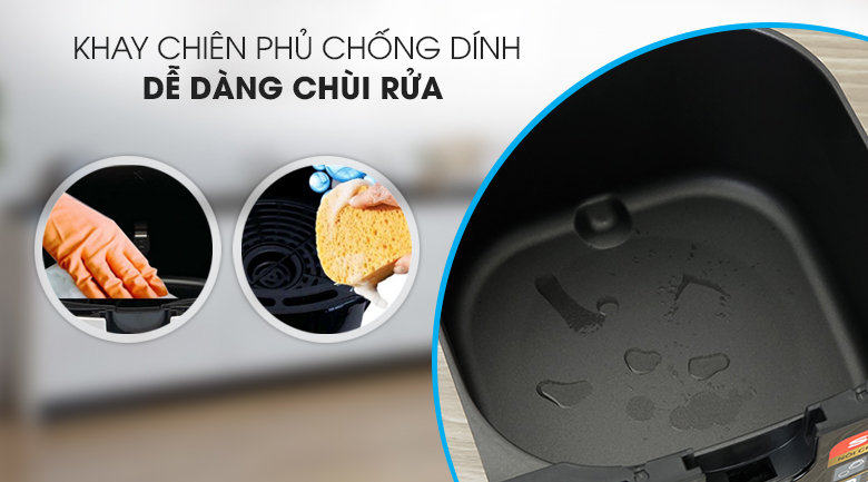 Khay chiên Nồi chiên không dầu Sharp KF-AF55EV-BK 5.5 lít
