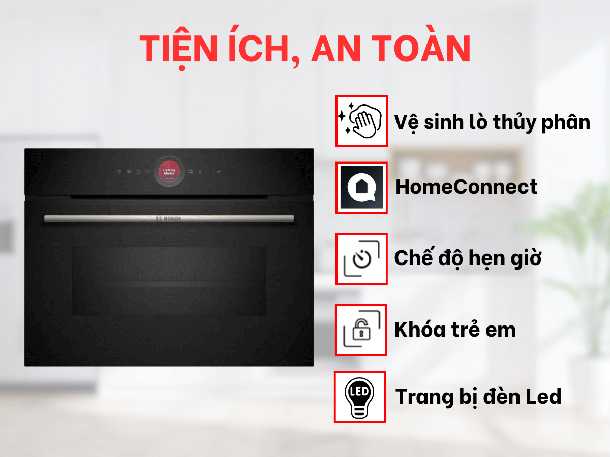 Tính năng tiện ích, an toàn