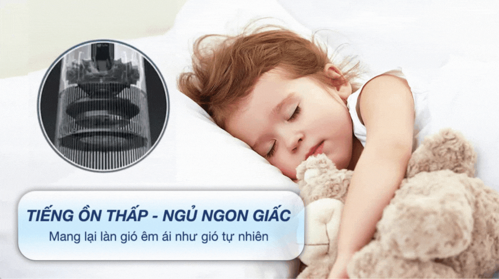 LG PuriCare AeroTower FS15GPBF0 - Tiếng ồn thấp