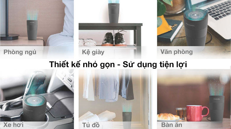 Thiết kế nhỏ gọn - Máy lọc không khí Panasonic F-GPT01A-K