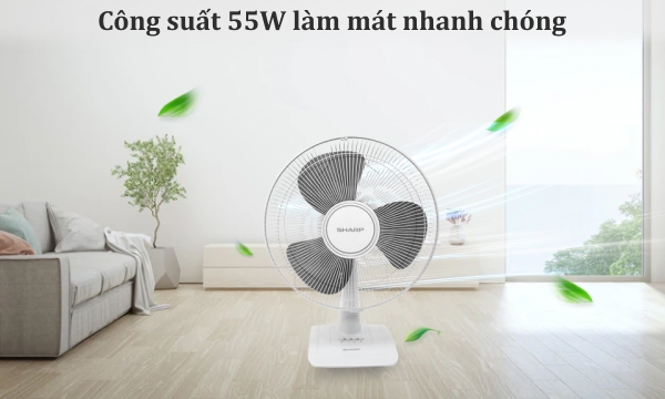 Quạt bàn Sharp không có điều khiển PJ-T40MV-LG