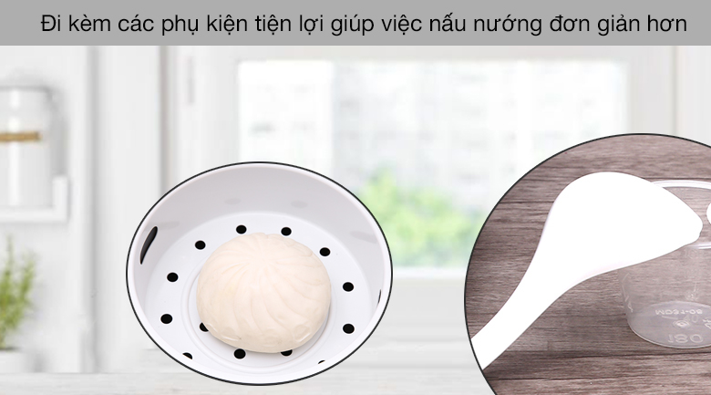 Nồi cơm điện tử 1 lít Electrolux E7RC1-550K - Nhiều phụ kiện tiện lợi