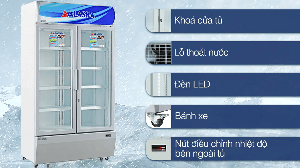 Các tiện ích cao cấp trên tủ mát LC-600C